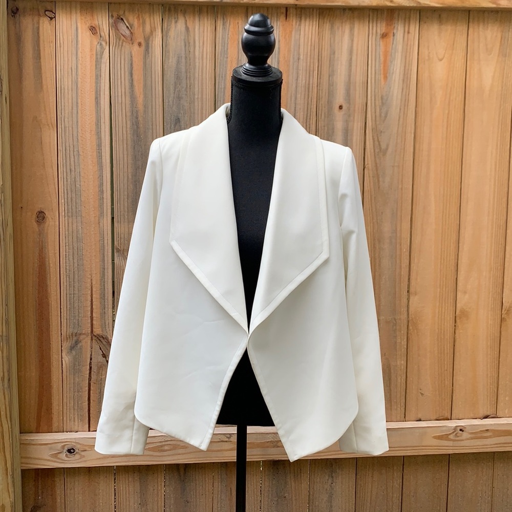 White Tommy Hilfiger Open Blazer 8